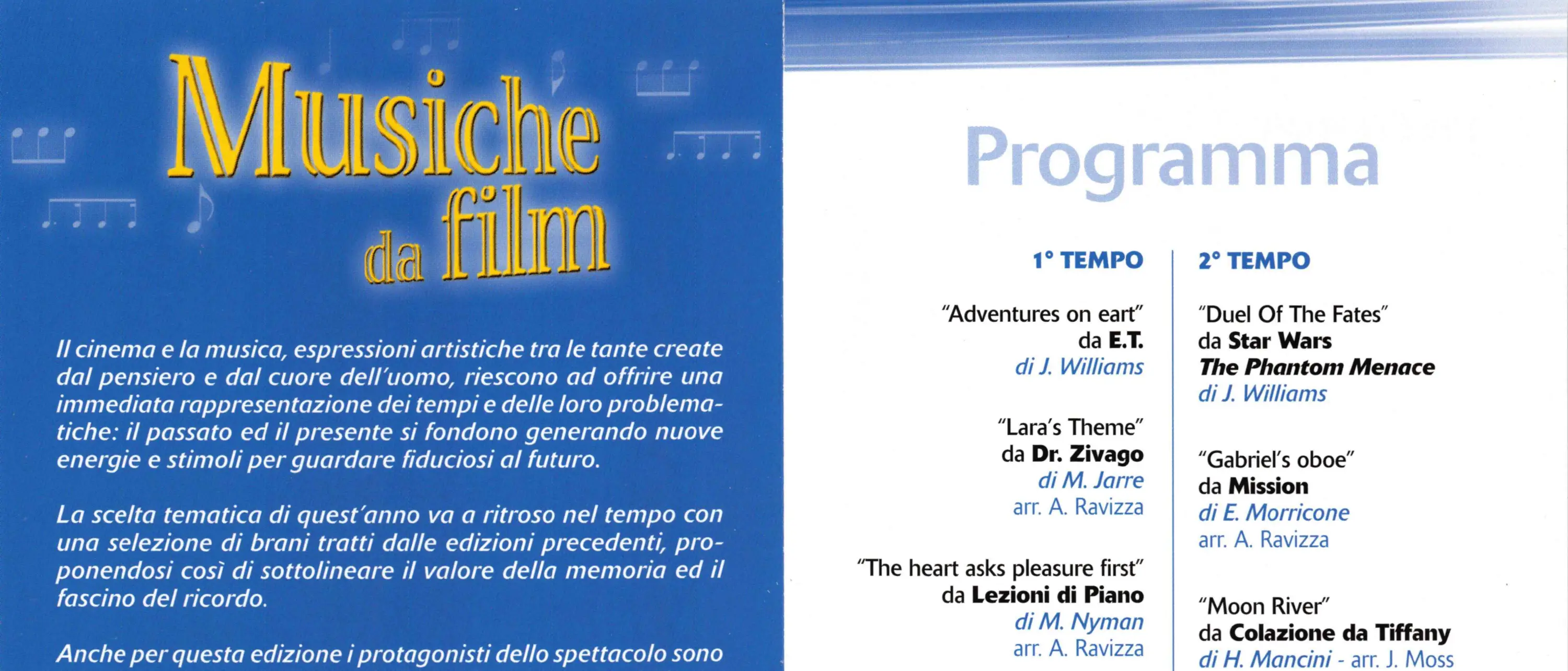 Locandina musiche da film 2004